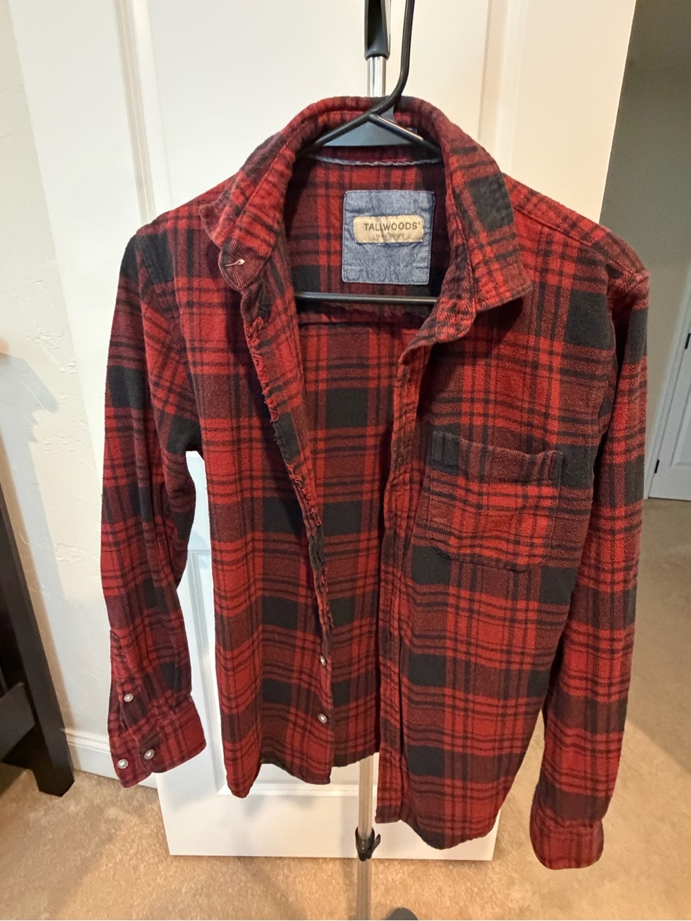 Men’s Red & Black Plaid Flannel